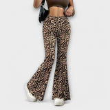 Berenice™ - Bootcut leopardie nohavice