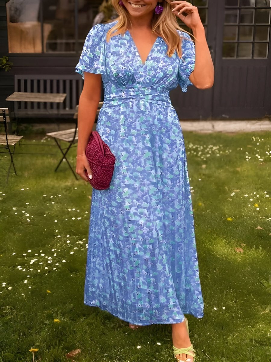 Sandra | Elegantné maxi šaty s výstrihom do V